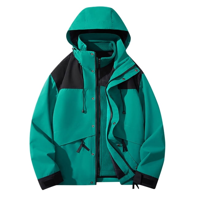 Up to 35% off Women's Sports Outdoor Hard Shell Jacket Outdoor Mountaineering Riding Windproof Punching Ndbuld Jacket Warm Removable Hat Mountaineering Thin Jacket
