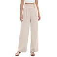 thumbnail image 2 of Nuoqisi Women's Spring Autumn Elastic Waist Straight Leg Pants Versatile Trousers with Pockets&nbsp;- All-Purpose Bottoms for Seasonal Wear, 2 of 9