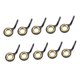 thumbnail image 4 of 10 piezas de Guías de caña de pescar Sunnimix de Acero inoxidable de reparación de Oro 8, 4 of 8