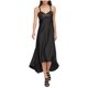 thumbnail image 1 of DKNY Womens Faux Leather Mix Media High-Low Dress, black, 8, 1 of 1