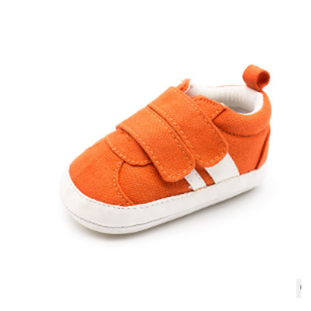 

Toyella Spring And Autumn Men And Women Baby Soft Rubber Bottom Anti-skid Shoes Simple Cloth Shoes Baby Sports Step Shoes orange 12