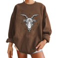 thumbnail image 1 of Moda mujer casual manga larga impresa damas sudaderas tops blusa Fridja fksj1645, 1 of 5
