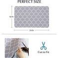 thumbnail image 4 of Coffee Mat Dish Drying Mats for Kitchen Counter 24"X16" Absorbent Hide Stain Anti-Slip Coffee Bar Accessories Under Dish Rack Thick Rubber-backed Pad Grey Moroccan Trellis, 4 of 6