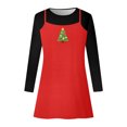 thumbnail image 5 of Wangmeiwg Christmas Dresses for Women Women Autumn Winter Casual Fashion Christmas Print Round Neck Long Sleeve Elegant Party Dress M Red, 5 of 5