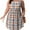 Gray White Plaid, variant on Cueply Plus Size Summer Dresses for Curvy Women Casual Sleeveless Crew Neck Loose Womens Midi Dresses