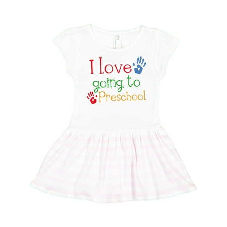 

Inktastic I Love Going To Preschool Gift Toddler Girl Dress