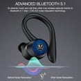 thumbnail image 2 of Wireless Earbuds - Bluetooth Headphones 120hrs Play Back Sport Earphones - Over-Ear Buds with Earhooks Built-in Mic Headset for Workout Black, 2 of 8