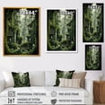 thumbnail image 4 of Designart "Unveiling the Hidden Forest Castle II" Landscapes Canvas Wall Art - Traditional Green Forest Entryway Wall Art, 4 of 6