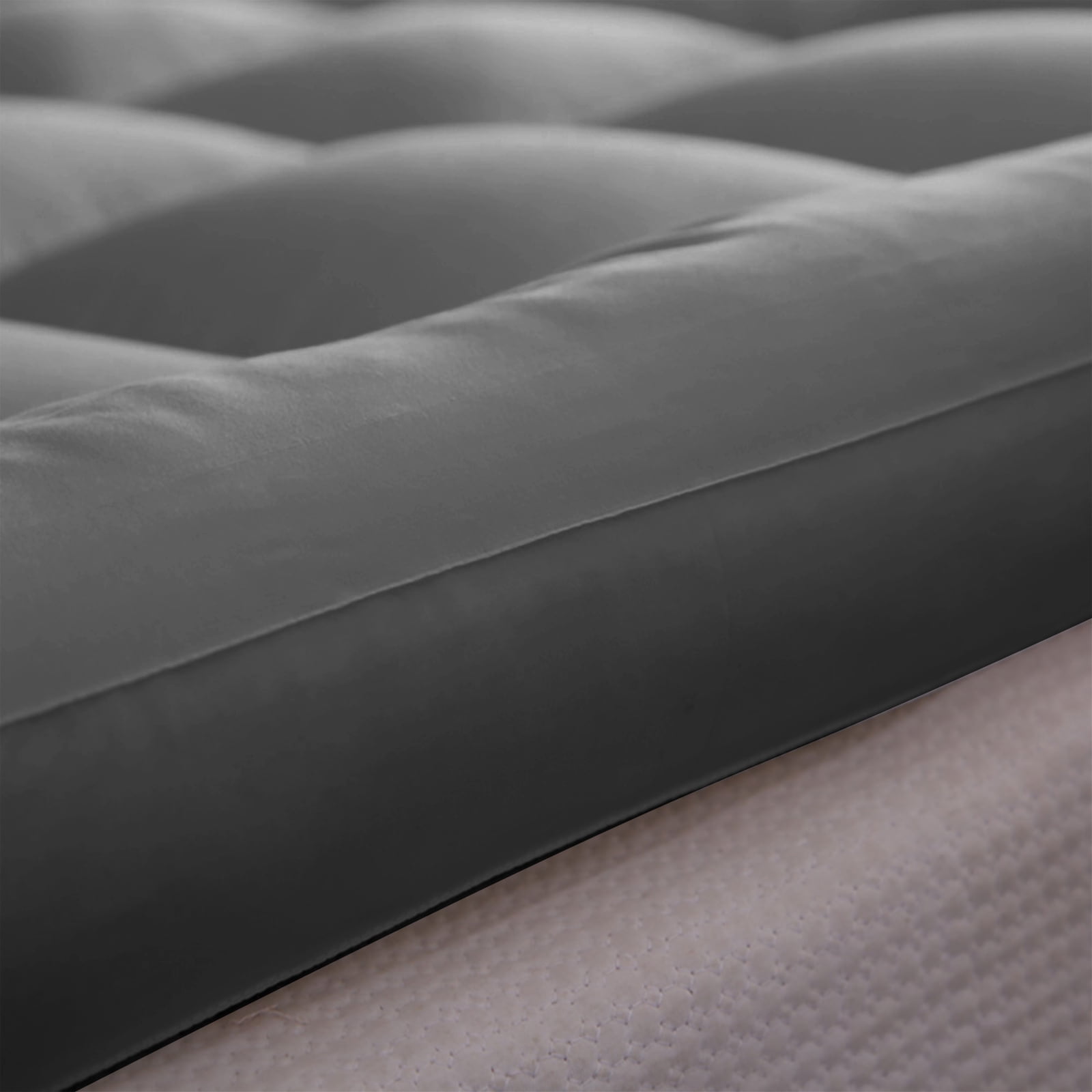 Desirable Life Extra Thick King Mattress Topper Pillow Top Mattress Protector Cover with 3 inch Down Alternative Fill Microfiber Soft and Breathable, Gray