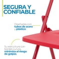 thumbnail image 3 of Silla Plegable Acero Tubular Calibre 18 VIVIANA Plástico Resistente C/ Patas Antiderrapante Multifuncional Onof, 3 of 6