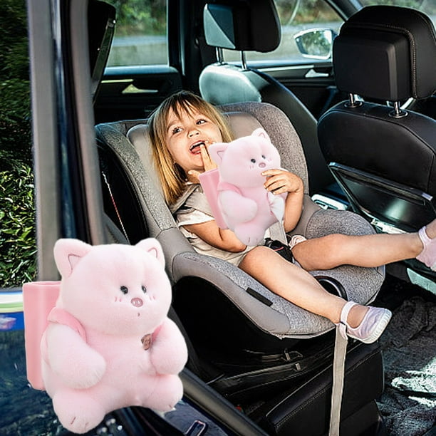 Caja de reposabrazos para coche, papelera, decoración interior, caja de pañuelos multifuncional para coche, almacenamiento de peluche