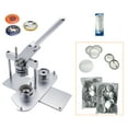 thumbnail image 1 of ChiButtons Button Maker Kit 44mm (1 3/4") Badge Press Machine-B400 + 44mm Round Die Moulds + 100 set Button Components + Adjustable Circle Cutter (Silver-New), 1 of 8