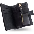 thumbnail image 1 of Cartera corta de piel con protección RFID para mujer: cartera suave, cómoda y bonita con muchas ranuras para tarjetas (rosa), 1 of 6