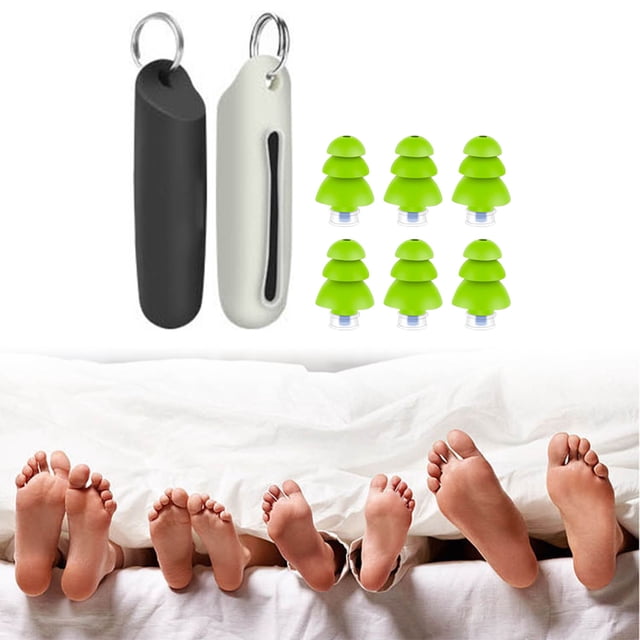 Tapones para los oídos Jadeshay para dormir 3 pares Silicona Verde