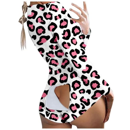 

pajama set for women Women s Button-down Butterfly Print Functional Buttoned Flap Adults Jumpsuit
