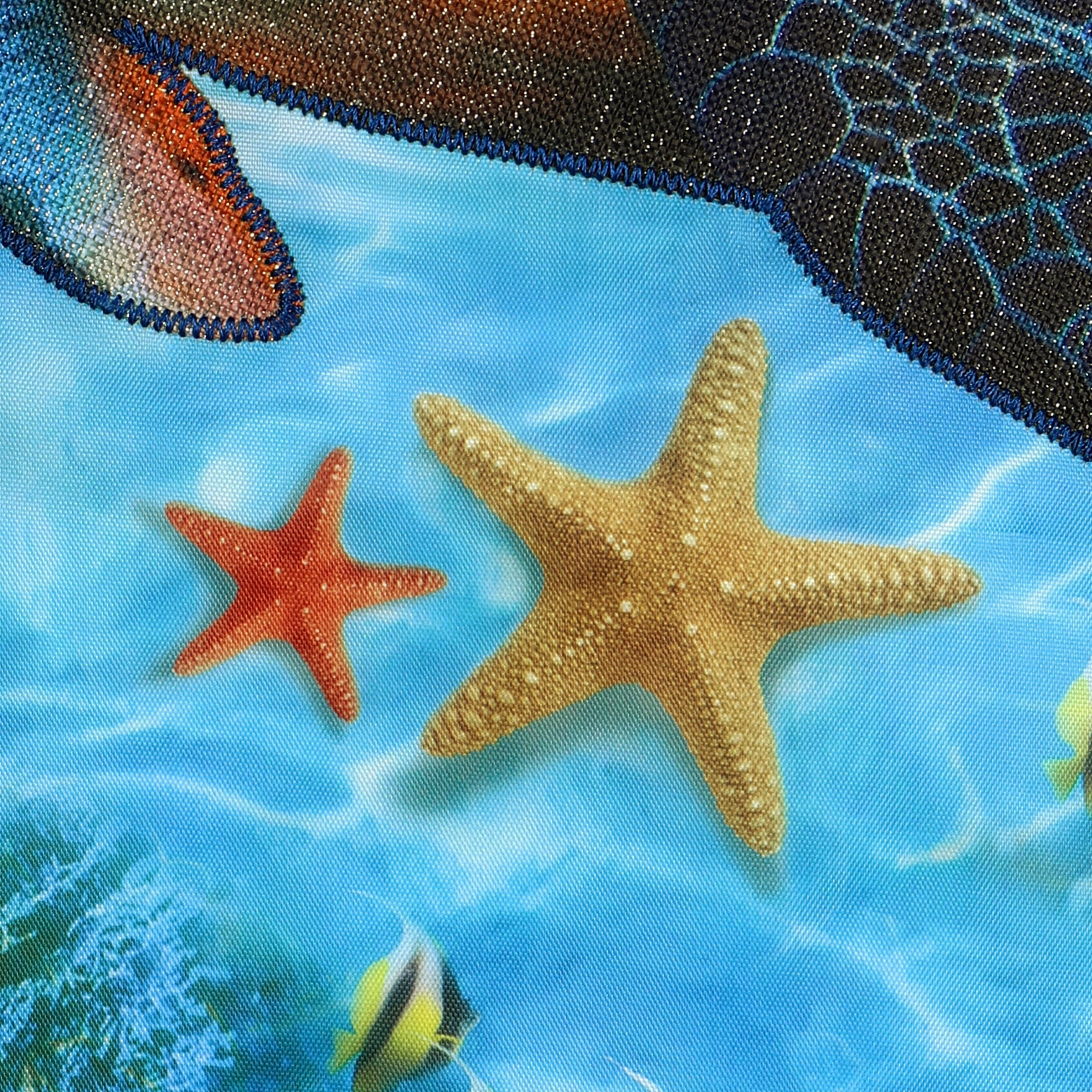 Ocean Sea Turtle Blue Yard Flag 11.5in x 18in