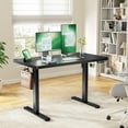 thumbnail image 2 of CHITOOMA 55 x 30 Electric Standing Desk with One-Piece Desktop, Sit Stand Desk with Thickened Tabletop, Height Adjustable Stand Up Desk with Cable Management for Home, 2 of 6