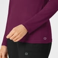 thumbnail image 3 of Wink Layers Women's Long Sleeve Silky Tee, Wine, M Regular, 3 of 5