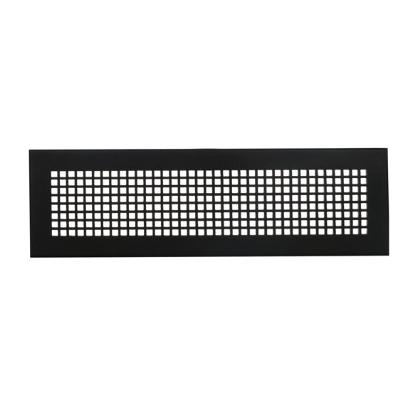 Mosaic Air Return 6"x24" Duct Opening (Overall 8"x26") Solid Cast Aluminum Register Cover | Powder Coated Black No holes