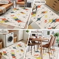 thumbnail image 5 of Area Rugs for Living Room 4x6 Ft, Multi-Color Diamond Non Slip Area Rugs for Kitchen Bedroom Entryway, Modern Geometric Middle Century Beige Washable Carpet Runner Rug Floor Mats for Bedroom, 5 of 8