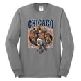 thumbnail image 2 of Wild Bobby, Chicago Fan | CHI Fantasy Football ,Sports, Men Long Sleeve Shirt, Heather Grey, Large, 2 of 4