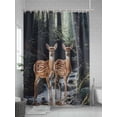 thumbnail image 5 of Deer Animal Shower Curtain, Forest River Nature Scenery Waterproof Shower Curtain Set with 12 Hooks Lightweight Washable Fabric Shower Curtains for Bathroom 72x72 Inches, 5 of 6