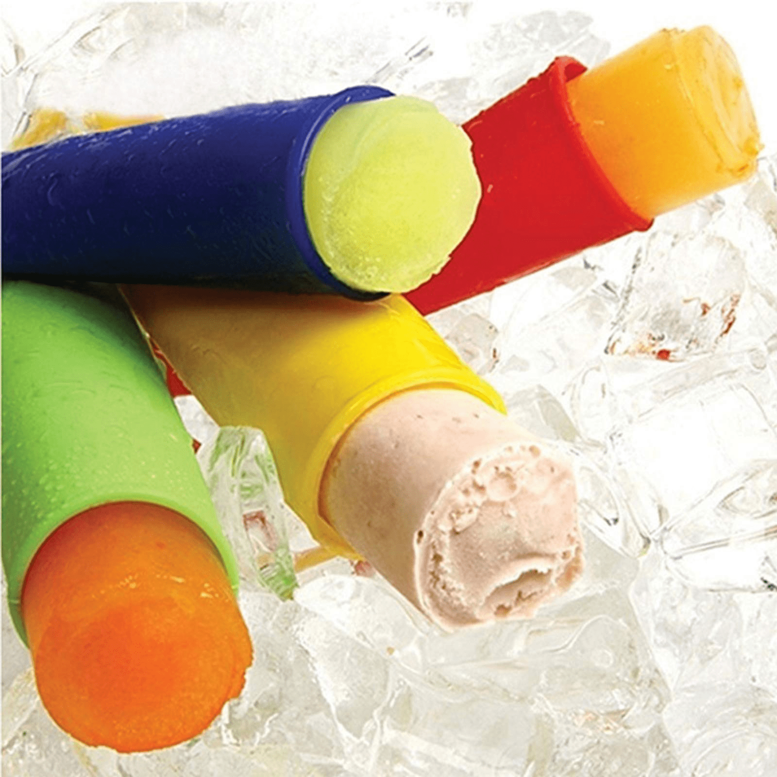 Lékué Ice Push Pop Mold (Set of 6), Stackable, Multicolored