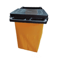 thumbnail image 4 of Janitorial Cart with 330 Lbs Capacity 3-Shelf Commercial Cleaning Cart on Wheels 25 Gallon Bag with Lid Bestseling, 4 of 5