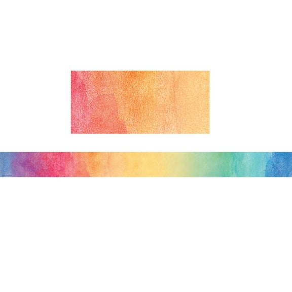 Teacher Created Resources TCR8960 Straight Border Trim 3" x 35' Watercolor