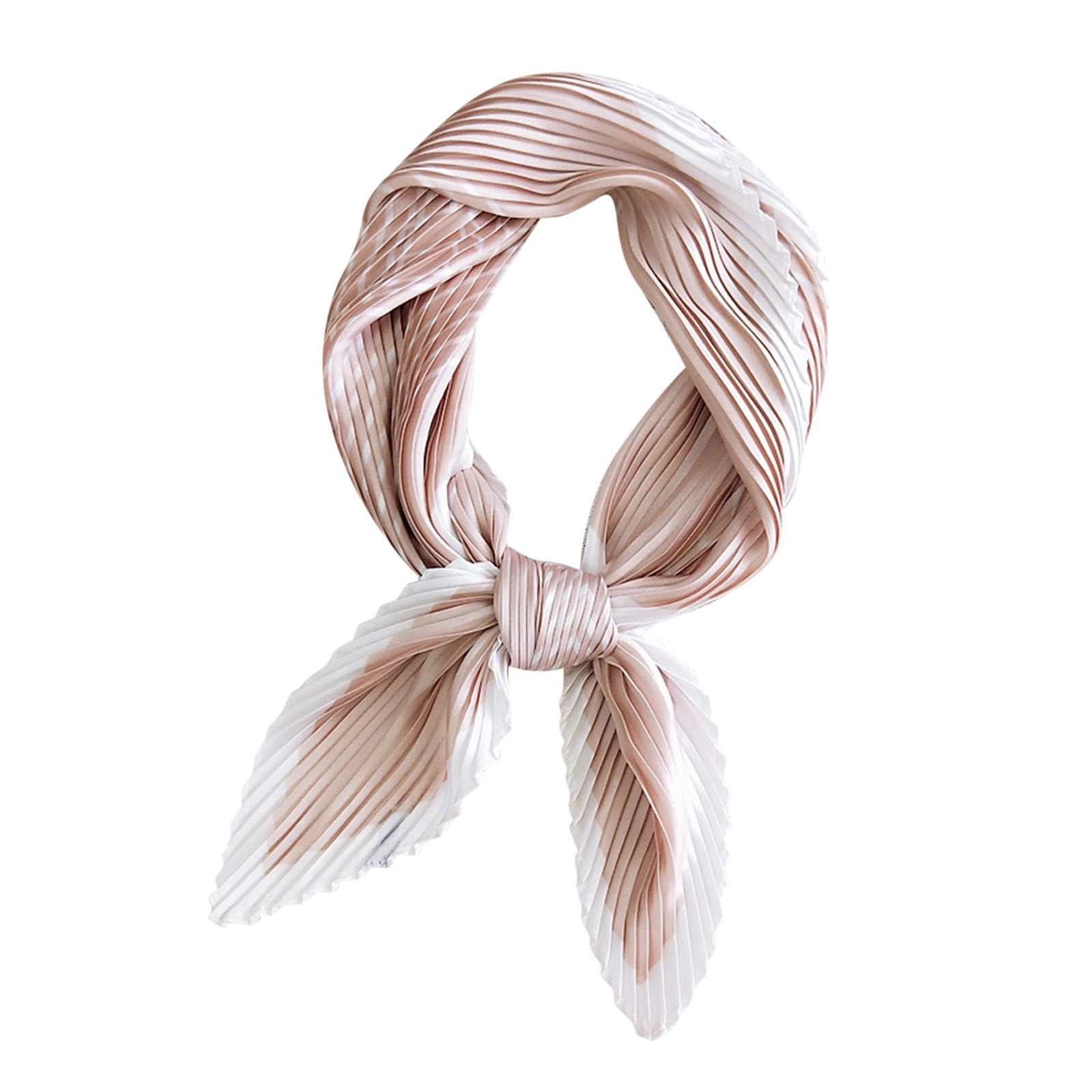 Womens Cotton Linen Pleated Small Scarf Silk Scarf Fashion Hundred