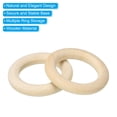 thumbnail image 4 of Uxcell 35mm 1.4" Wooden Rings 6mm thick, 30 Pack Natural Wood Rings Unfinished Wood Loop, 4 of 6