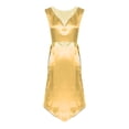 thumbnail image 3 of Yeahdor Robe de Danse Sans Manches Métallique Ourlet Irrégulier Jaune TTG/3TG, 3 of 7