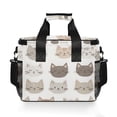 thumbnail image 7 of FORMRS Insulated Cooler Bag 24 Cans Capacity Soft Leakproof Lunch Box with Side Pockets, Light Gray Cat Pattern, 7 of 7