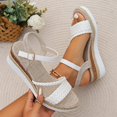 thumbnail image 6 of Mepaouo Wedge Sandals for Women 2025 Dressy Summer Platform Espadrille Strappy Braided Heels Shoes, 6 of 8