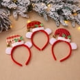 thumbnail image 3 of Diademas de Navidad Accesorios para el cabello de Papá Noel Accesorios de rendimiento de dibujos animados suaves Sombreros para niños Año Kits de decoración para fiestas Cuadrícula beige Inteprter HA069505-03, 3 of 6