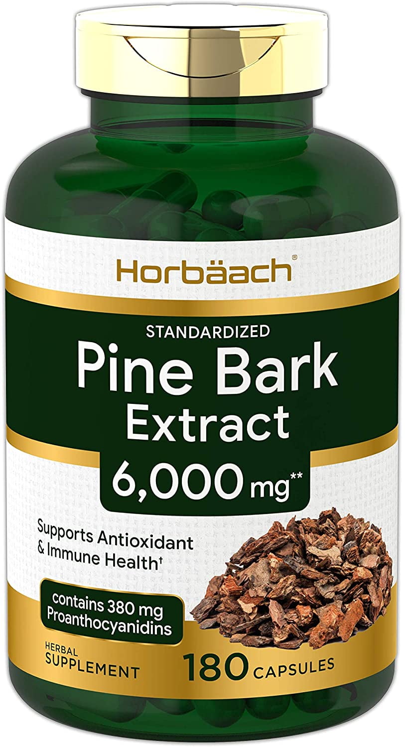 Horbaach Pine Bark Extract 6000 mg 180 Capsules Max Potency