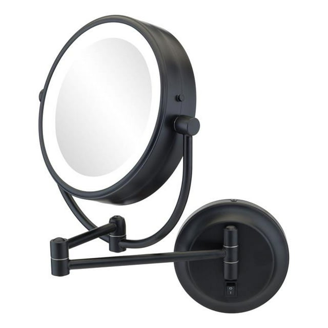 Kimball & Young 945-2-155HW Câblé Néo Moderne LED Éclairé Miroir Mural&44; Noir Mat