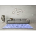 thumbnail image 3 of Ahgly Company Machine Washable Indoor Square Oriental Blue Industrial Area Rugs, 7' Square, 3 of 4