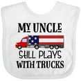 thumbnail image 3 of Inktastic My Uncle Still Plays with Trucks Boys or Girls Baby Bib, 3 of 4
