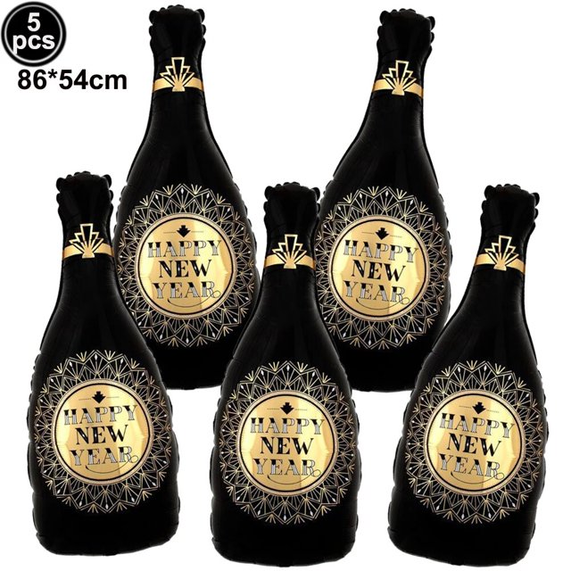 Globo de decoración de Año Nuevo, suministros para fiestas de Nochevieja, para botella de vino, 2024, 2024