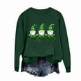 thumbnail image 4 of Womens St Patricks Day Shirt Cute Gnome Shirts Crew Neck Long Sleeve Tops Shamrock Graphic Sweatshirt Irish Shirts for Women, 4 of 7