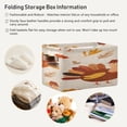thumbnail image 6 of Cute Turkey with Hat Autumn Leaves Thanksgiving Square Storage Bins with Handles Collapsible Containing Box 1 Pack, 6 of 9