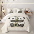 thumbnail image 2 of Erosebridal Cute Watercolor Panda Twin Quilt Set,Animal Twin Coverlet Set For Girls,2pcs, 2 of 7