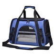 thumbnail image 2 of Bolsa de transporte para mascotas, transpirable, para viajes, para gatitos, cachorros y perros pequeños. Azul, 2 of 8