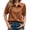 Brown, variant on Summer Solid Color Puff Sleeve Women Button Down Lapel Blouse Tops