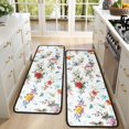 thumbnail image 4 of Kitchen Rugs Sets Of 2,Pioneer Flower Floral Print Pattern Anti Fatigue Kitchen Mat Rugs Non Slip Washable,Decorative Kitchen Floor Mats for Kitchen,Sink,Laundry,17"x47"+17"x47", 4 of 5