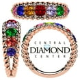thumbnail image 3 of Nana Rope 1-10 Simulated Mothers Birthstone Ring for Women, Rose Gold Plated, Size 4.5 - Stone 8, 3 of 8