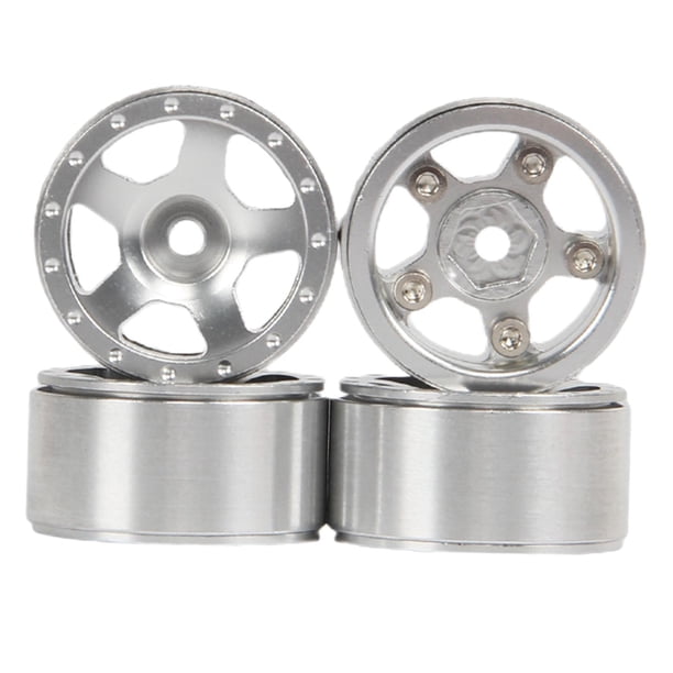 4pcs Llanta de rueda Ruedas SCX24 RC Plata B Sunnimix Eje de rueda de coche RC