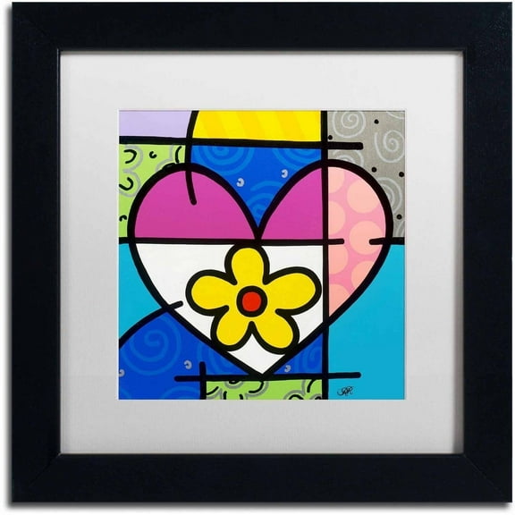 Trademark Fine Art 'Big Heart II' Canvas Art by Roberto Rafael, White Matte, Black Frame