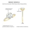 thumbnail image 5 of Rosec Jewels - Certified Lab Created Diamond Ring with Side Stones (EF-VS Quality) - Circle Engagement Ring 2 Carat - with Jewelry Box, 18K Yellow Gold, US 12.00, 5 of 8